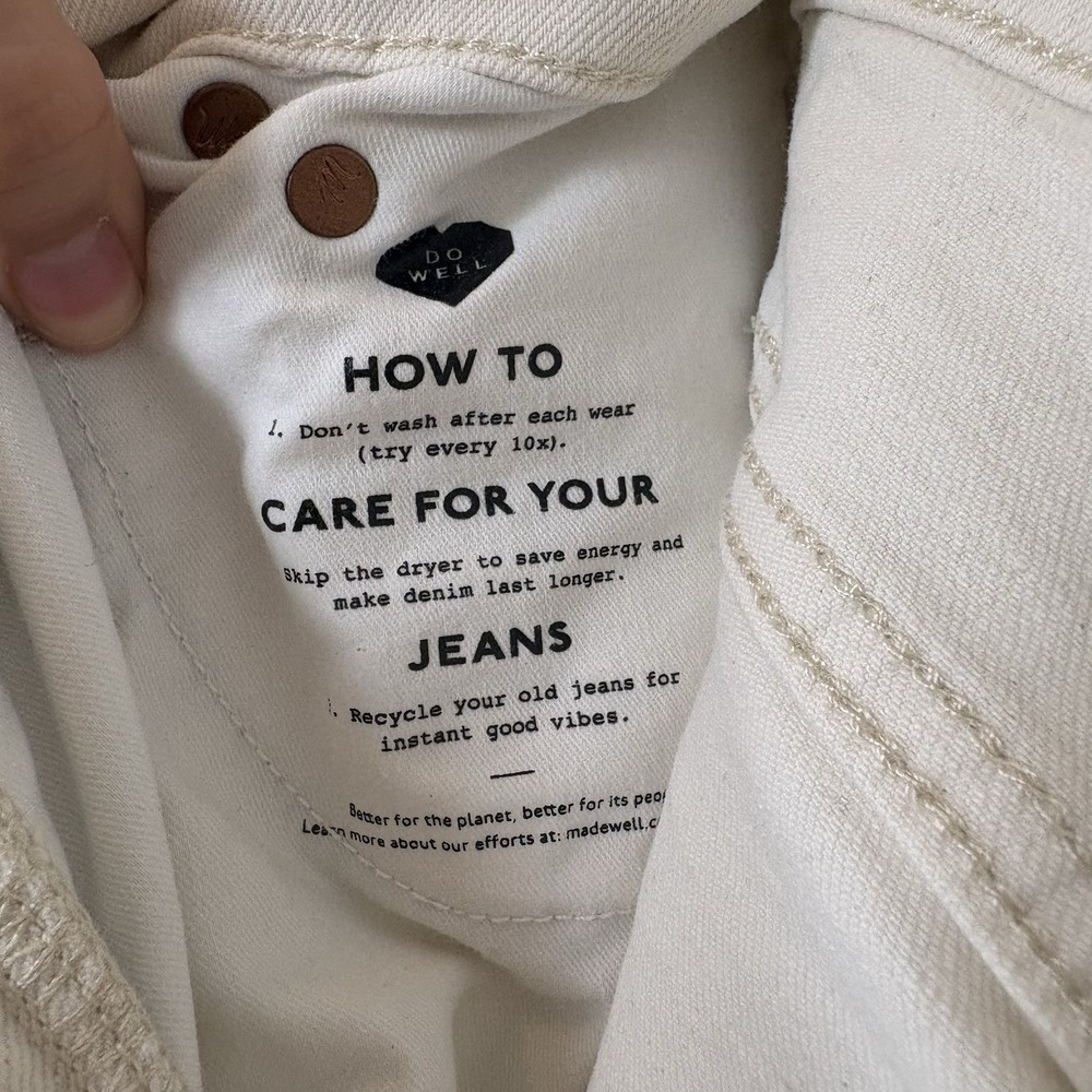 Madewell Balloon Jeans In Vintage Canvas Wash Size 27 Inseam 26" High Rise - Picture 9 of 16